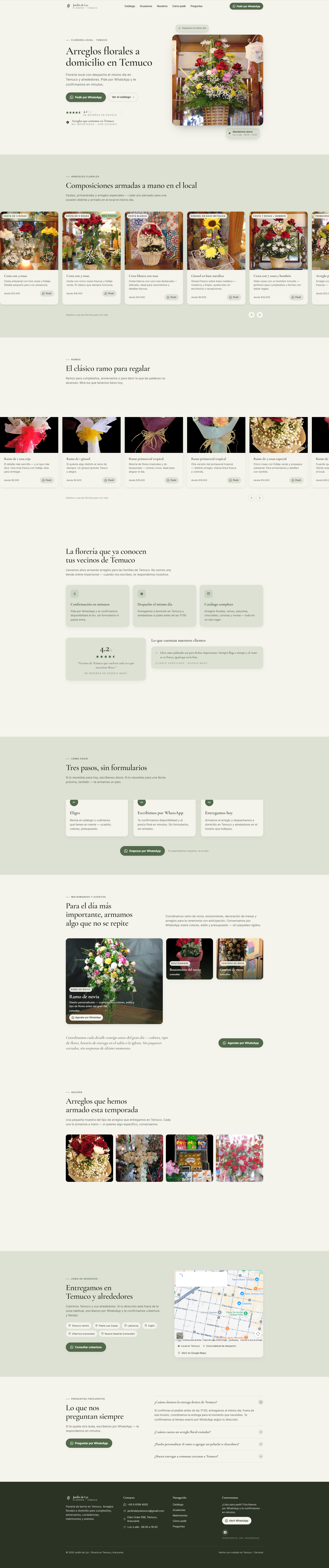 Vista de una propuesta conceptual de sitio web desarrollada por Cronis